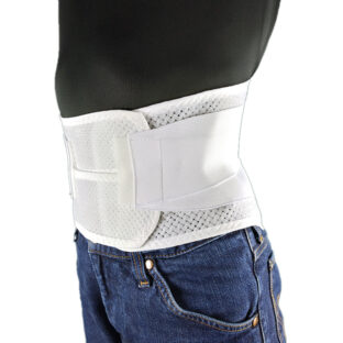 【約30％OFF】コルセット 「ハードデラックス・メッシュ ホワイト」  S ～ 4Lサイズ 腰痛ベルト 腰用サポーター 骨盤ベルト 骨盤バンド