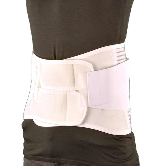 男女兼用の固定力抜群の腰痛ベルト ハードデラックス・メッシュ ホワイト