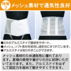 安心ノンホルマリン素材の腰痛ベルト プロガードライト・メッシュ