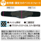 しっかり固定!動きやすい腰痛ベルト スレンダーガード・メッシュ
