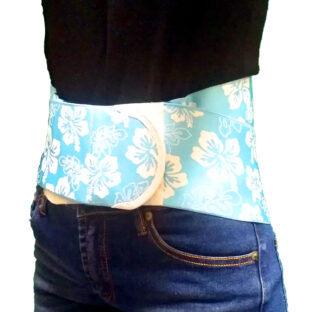 【約39％OFF】コルセット 「プラスウエスト・ハイビスカス ブルー」  S ～ 4Lサイズ 腰痛ベルト 腰用サポーター 骨盤ベルト 骨盤バンド