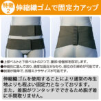 クロスしたベルトで骨盤と腰椎を同時固定できる腰痛ベルト エックスベルト