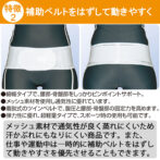 幅が細く補助ベルトを外してさらに動きやすい腰痛ベルト ツインベルト オフ