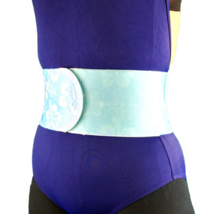 【約43％OFF】コルセット 「丸サポートバンド・ハイビスカス ブルー」  S ～ 4Lサイズ 腰痛ベルト 腰用サポーター 骨盤ベルト 骨盤バンド