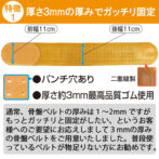 厚さ3mmでがっちり強く固定できる骨盤ベルト 丸型骨盤バンド ハード